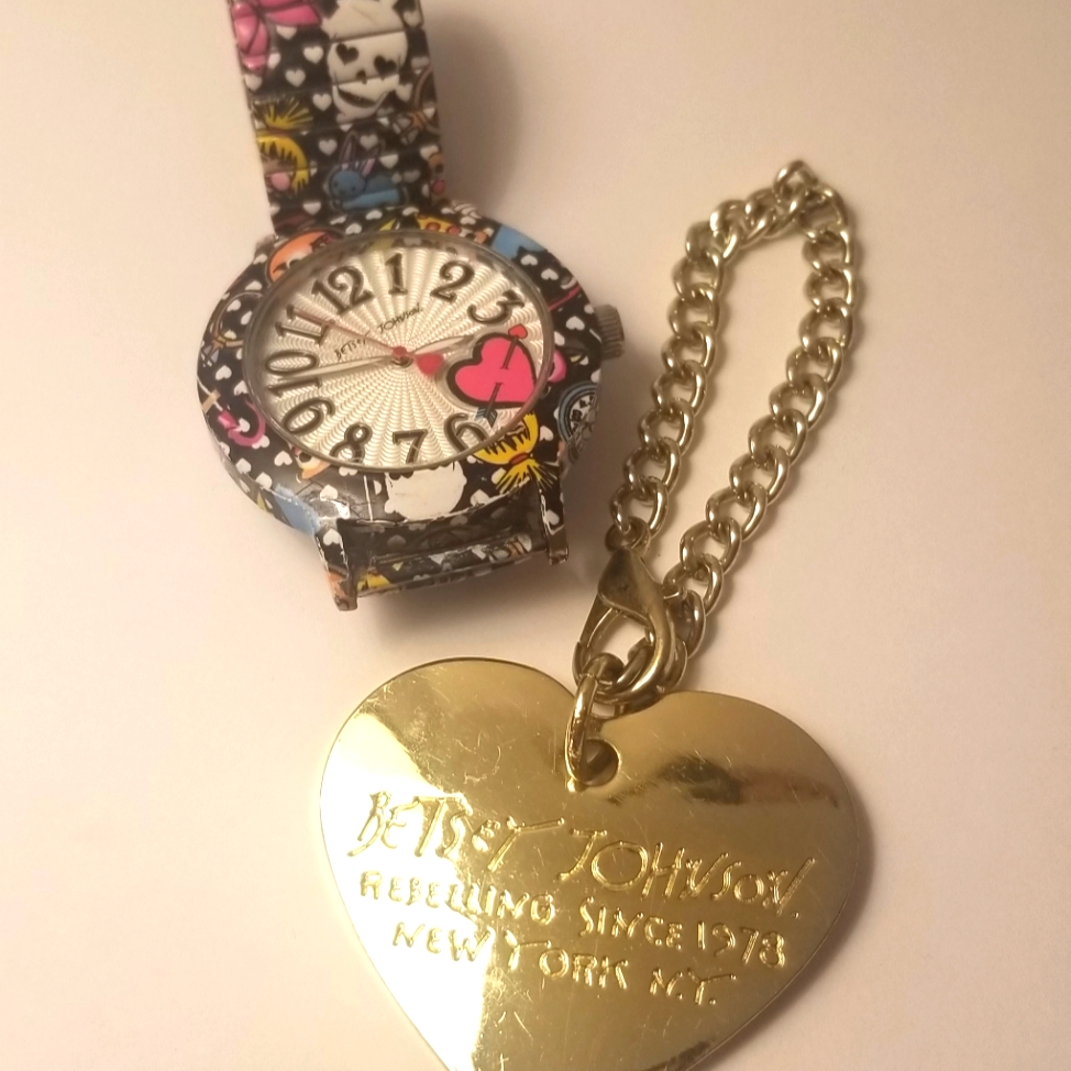 Htf Betsey Johnson Watch And Keychain 50$